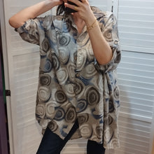  Oversized cotton shirt | Taupe