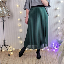  Pleated lined skirt | Green